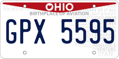 OH license plate GPX5595