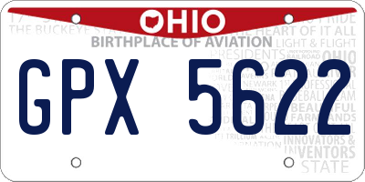 OH license plate GPX5622