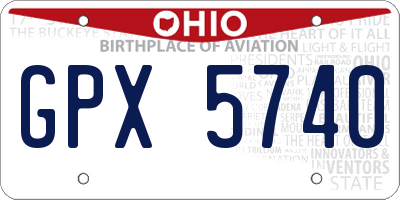 OH license plate GPX5740
