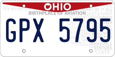 OH license plate GPX5795