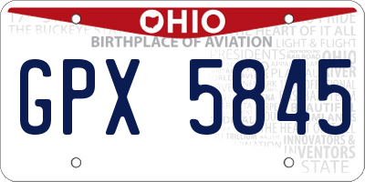 OH license plate GPX5845