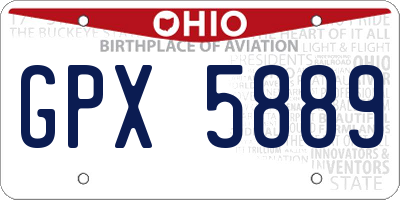 OH license plate GPX5889