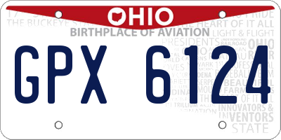 OH license plate GPX6124