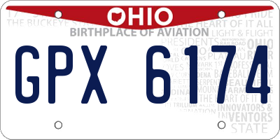 OH license plate GPX6174