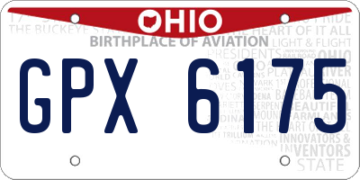 OH license plate GPX6175
