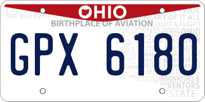 OH license plate GPX6180