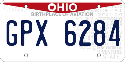 OH license plate GPX6284