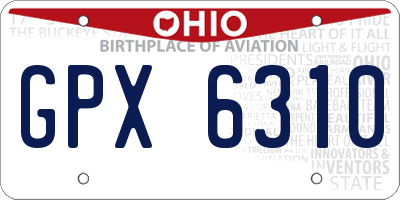 OH license plate GPX6310