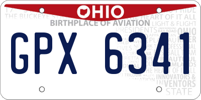 OH license plate GPX6341