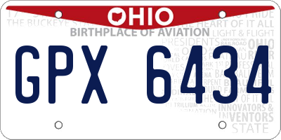 OH license plate GPX6434