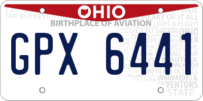 OH license plate GPX6441