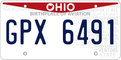 OH license plate GPX6491