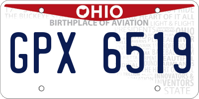 OH license plate GPX6519