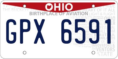 OH license plate GPX6591
