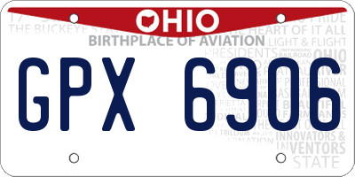OH license plate GPX6906
