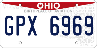 OH license plate GPX6969