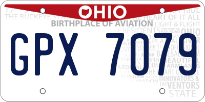 OH license plate GPX7079