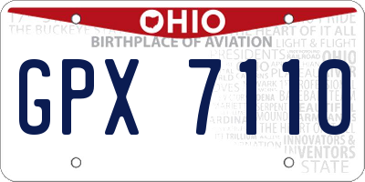 OH license plate GPX7110