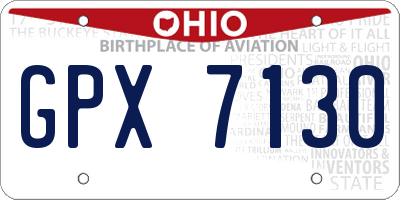 OH license plate GPX7130