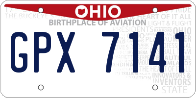 OH license plate GPX7141