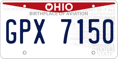 OH license plate GPX7150