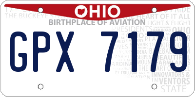 OH license plate GPX7179