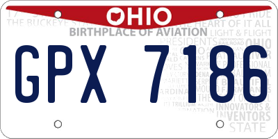 OH license plate GPX7186