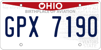 OH license plate GPX7190