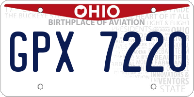 OH license plate GPX7220