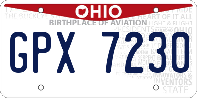 OH license plate GPX7230