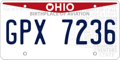 OH license plate GPX7236