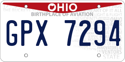 OH license plate GPX7294