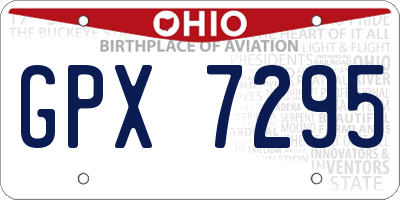 OH license plate GPX7295