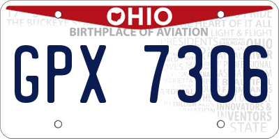 OH license plate GPX7306