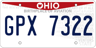OH license plate GPX7322