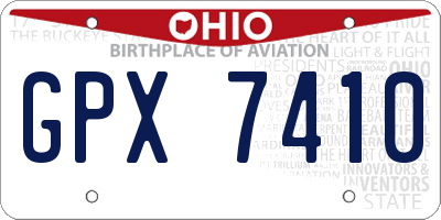 OH license plate GPX7410