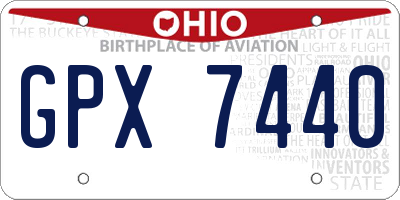 OH license plate GPX7440