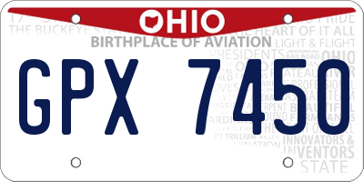 OH license plate GPX7450
