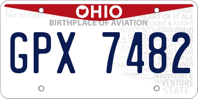 OH license plate GPX7482