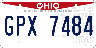 OH license plate GPX7484