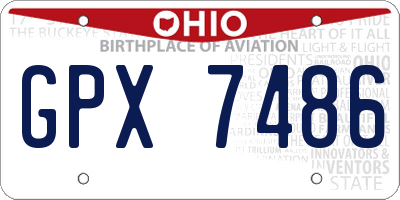 OH license plate GPX7486