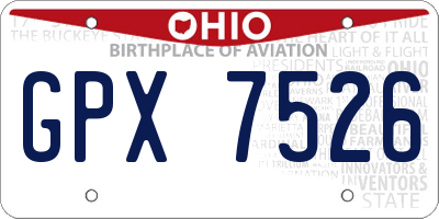 OH license plate GPX7526