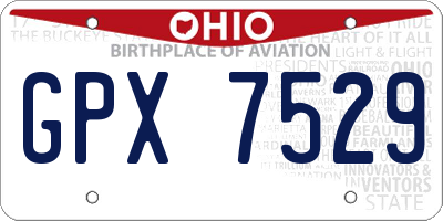 OH license plate GPX7529