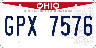 OH license plate GPX7576