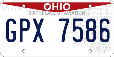 OH license plate GPX7586