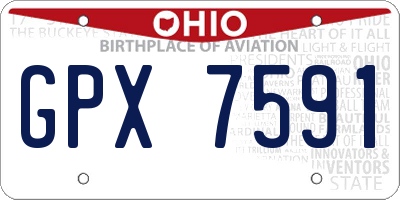 OH license plate GPX7591