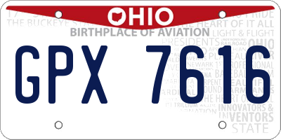 OH license plate GPX7616