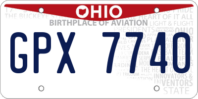 OH license plate GPX7740