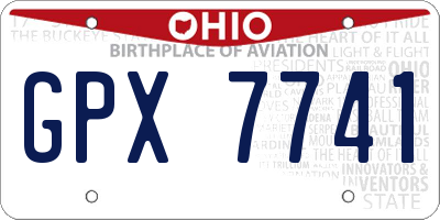 OH license plate GPX7741