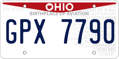 OH license plate GPX7790